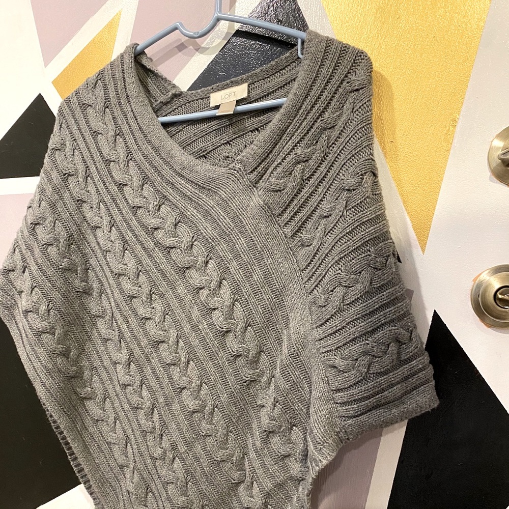 Knit poncho